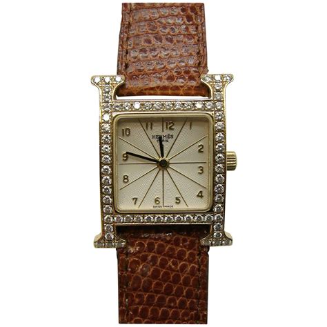 yellow-gold hermes watch ladies|hermes watches for sale.